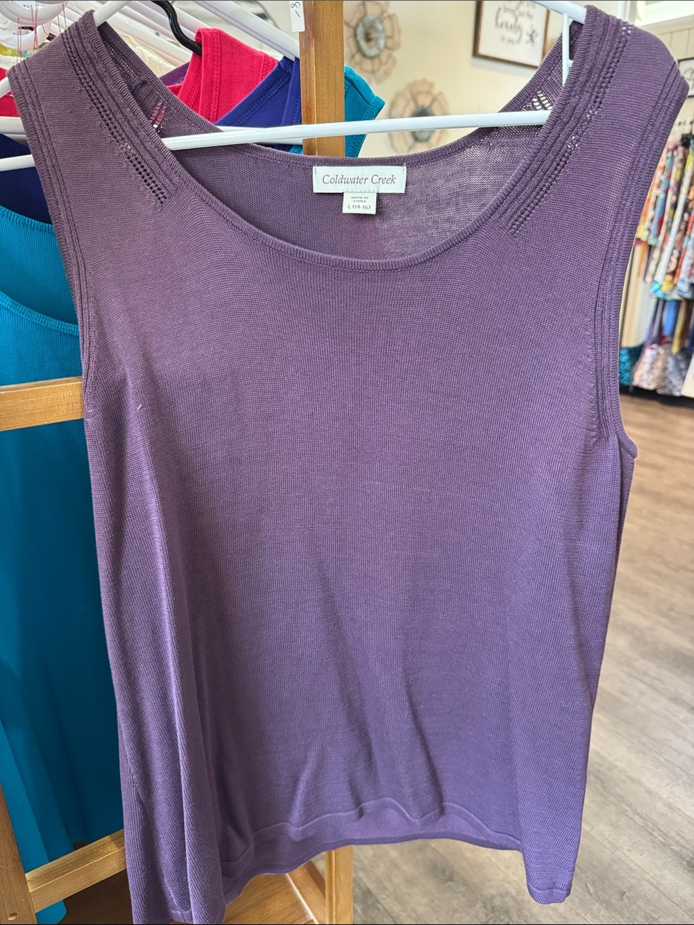 Coldwater Creek Sleeveless Knit Tank in Plum